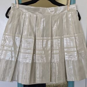 1 State Metallic Pleated Mini Shirt